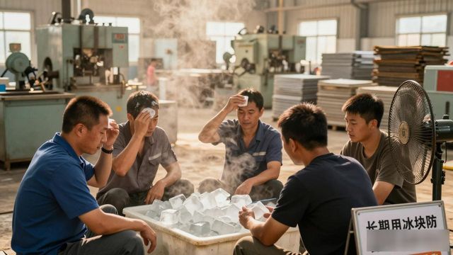 车间高温不用愁 厦门防暑降温冰块成了工人的救命凉方